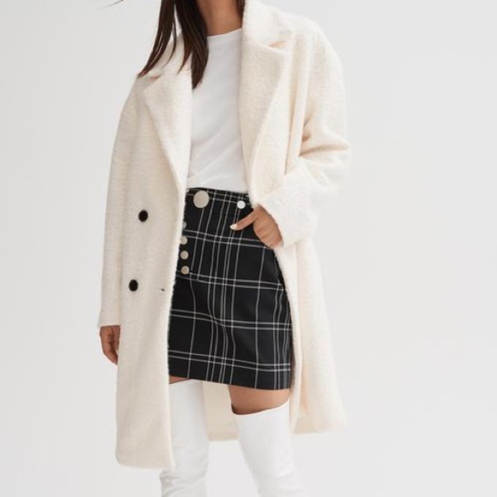 Noize Kort Faux-Fur Long Length Peacoat